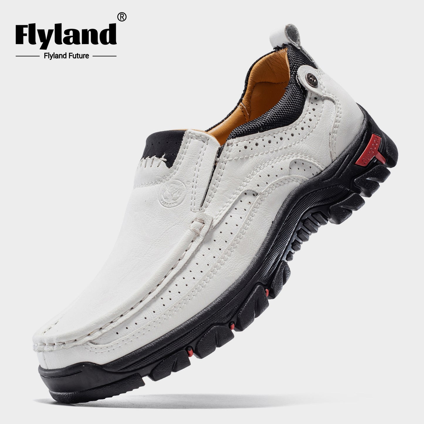 FLYLAND Mens Original Handmade Casual Leather Loafers