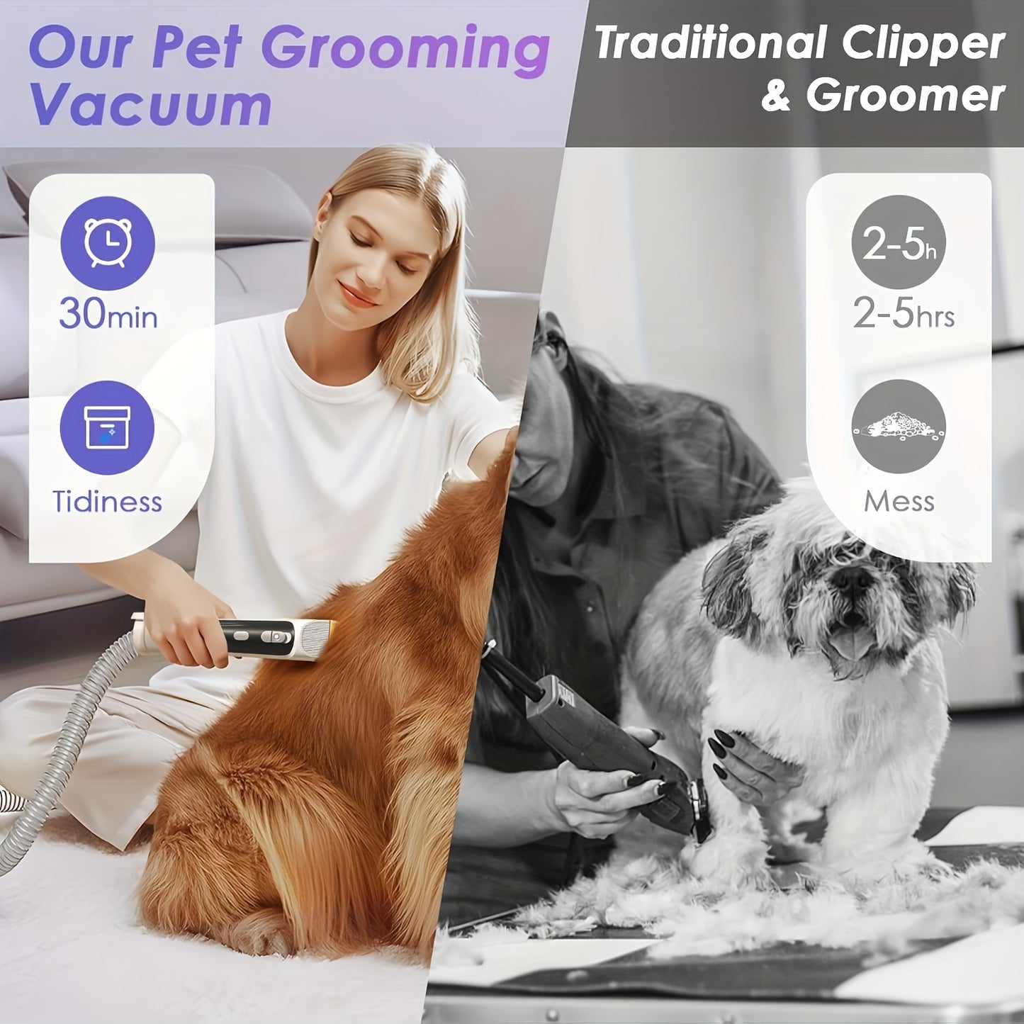PetFusion 8 In 1 Dog Hair Grooming Vacuum Cleaner