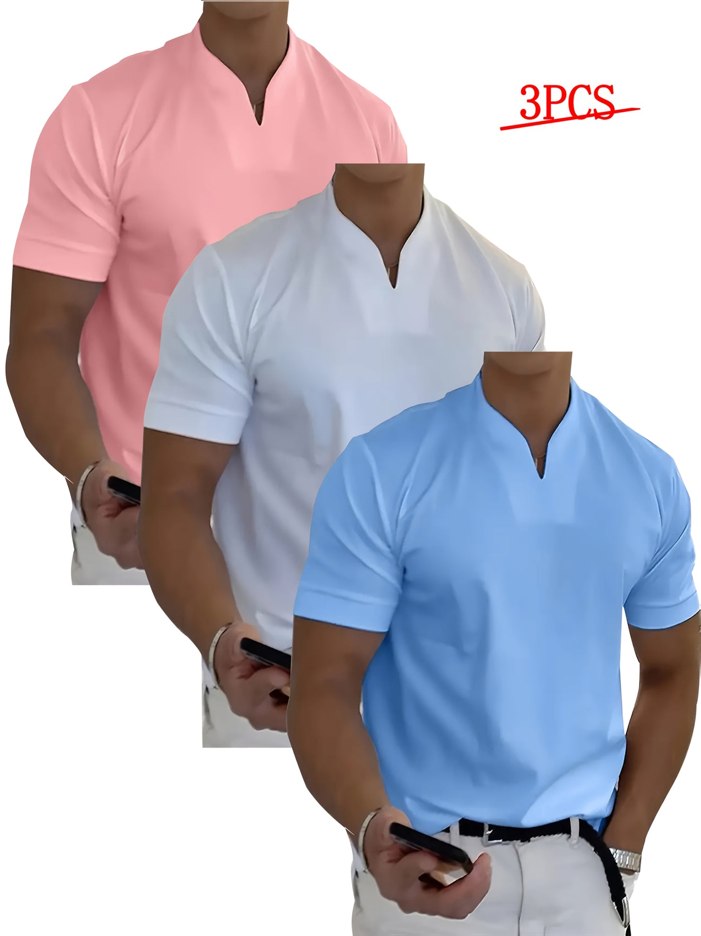 Summer Sports Tees Men Lightweight Short Sleeve Tops
