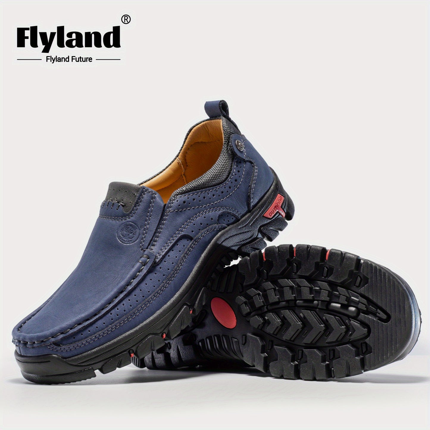 FLYLAND Mens Original Handmade Casual Leather Loafers