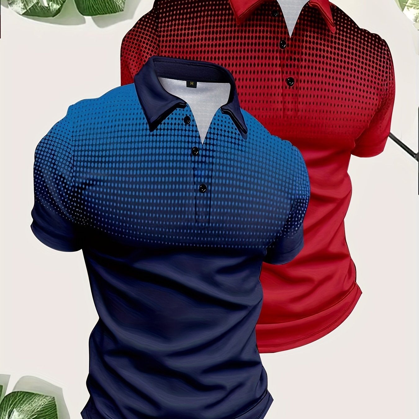 Whiskers Workouts And Wears Mens Lapel Gradient Golf Shirt