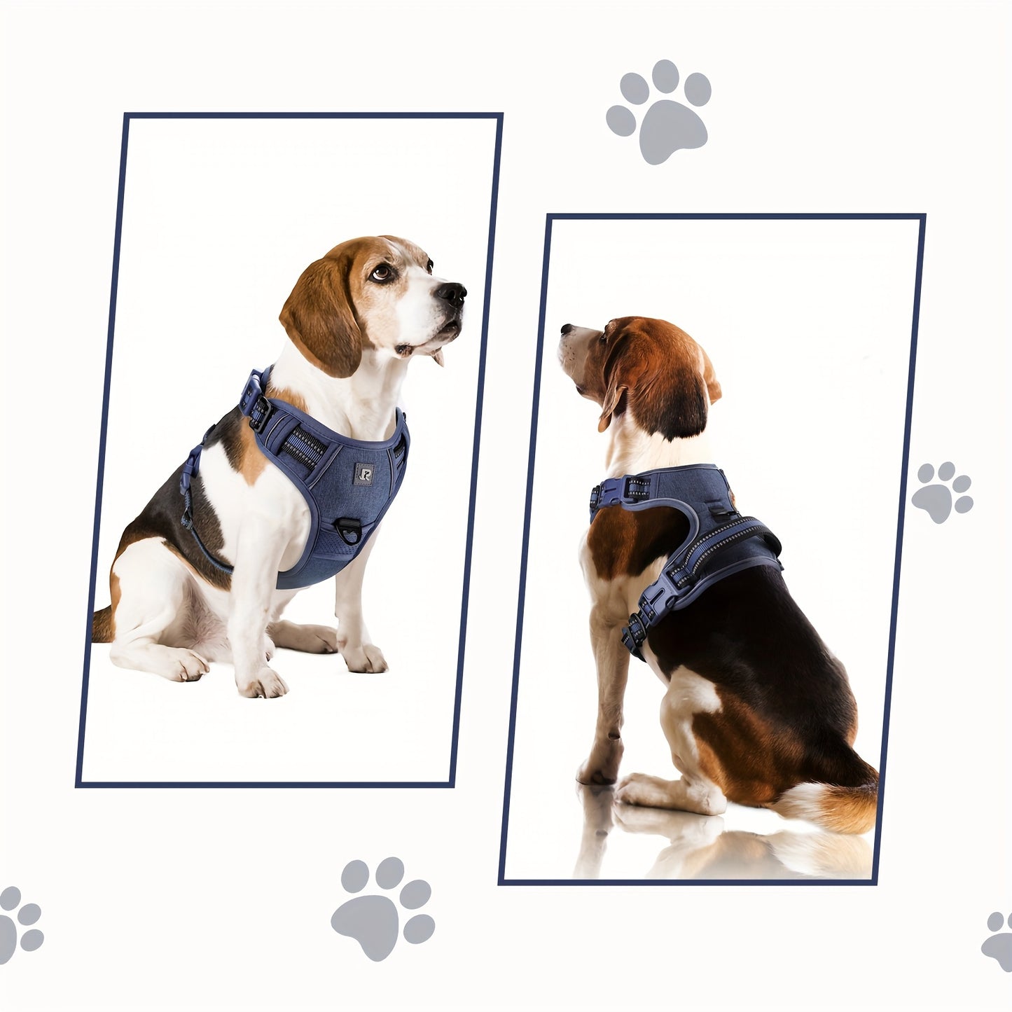 Adjustable Reflective Oxford Dog Harness by Brand