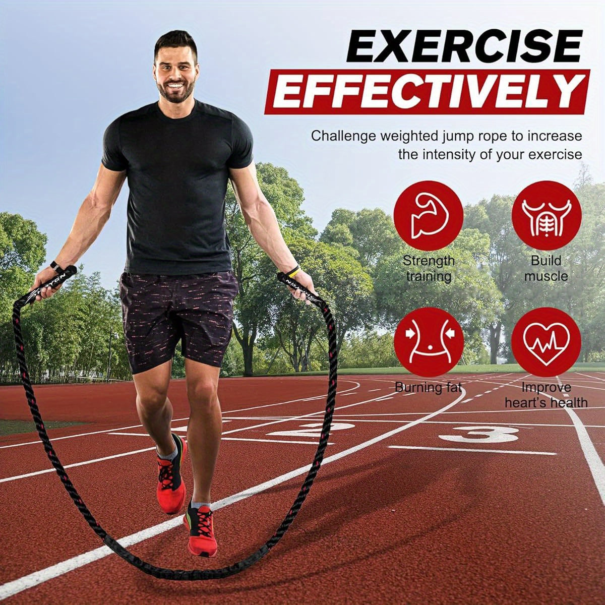 Weighted Jump Rope by Manufacturer for Strength Training
