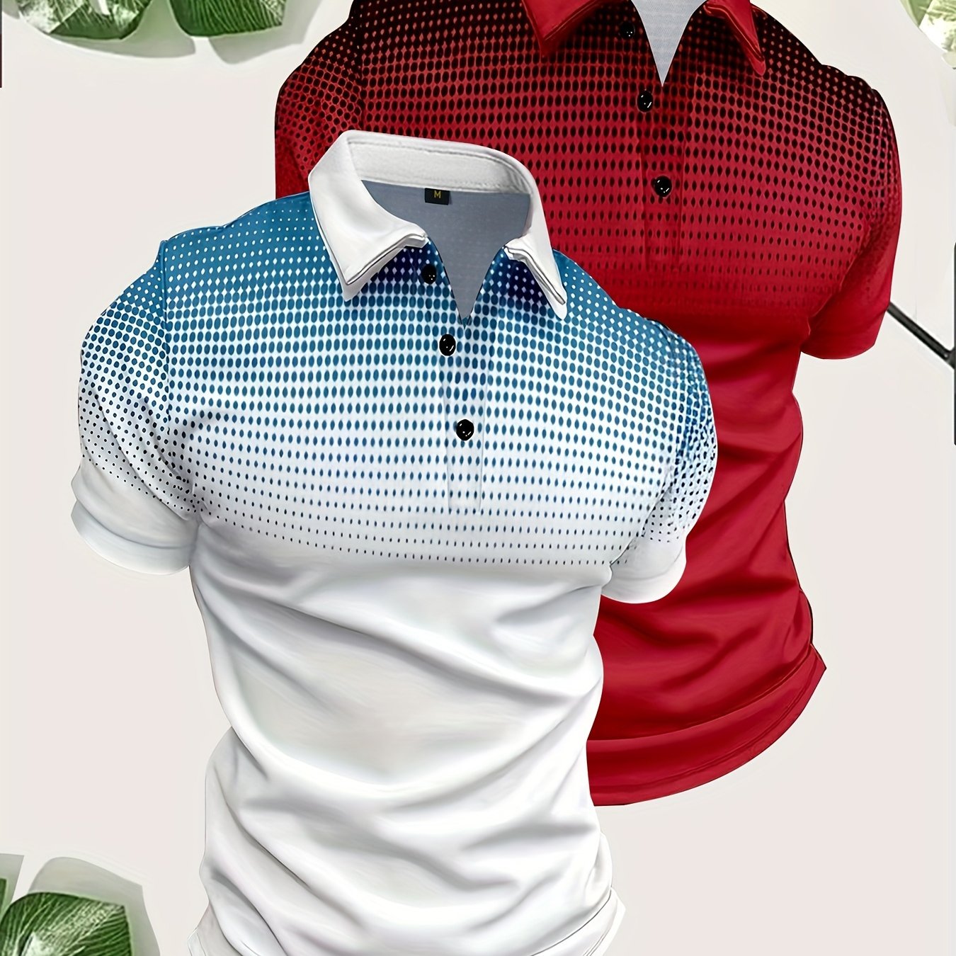 Whiskers Workouts And Wears Mens Lapel Gradient Golf Shirt