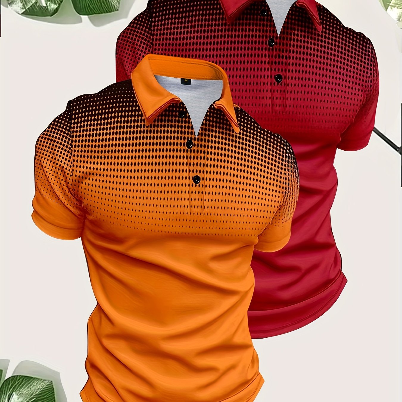 Whiskers Workouts And Wears Mens Lapel Gradient Golf Shirt