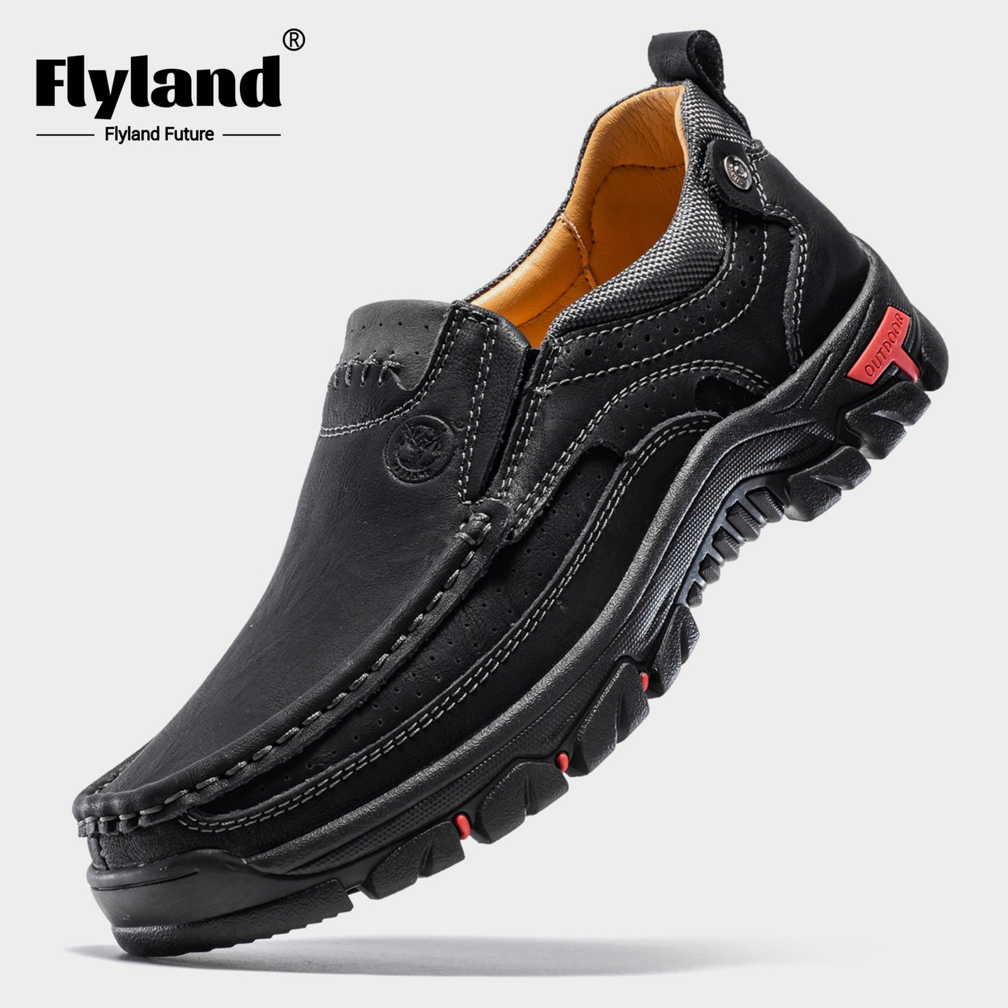 FLYLAND Mens Original Handmade Casual Leather Loafers