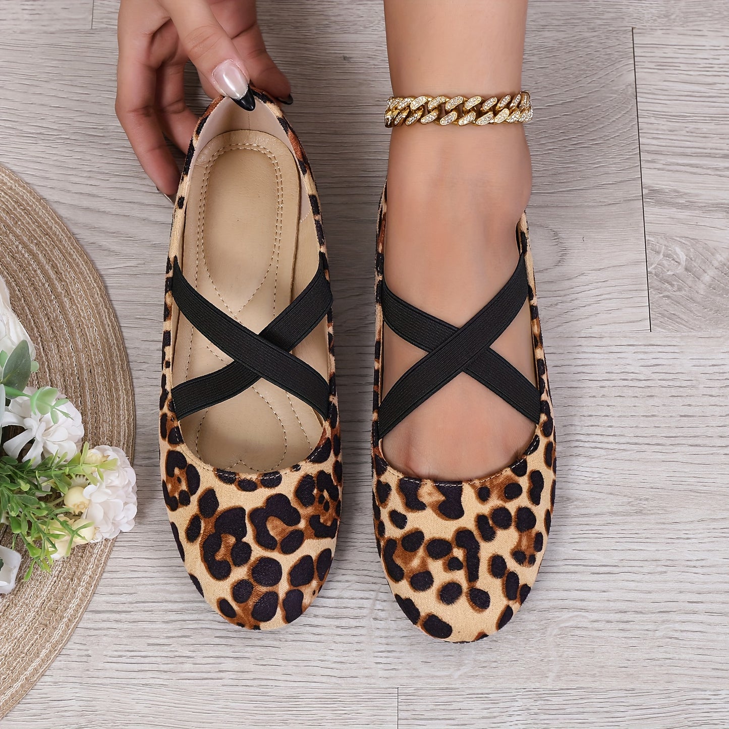 Ultra Comfortable Crisscross Ballet Flats Slip On Shoes