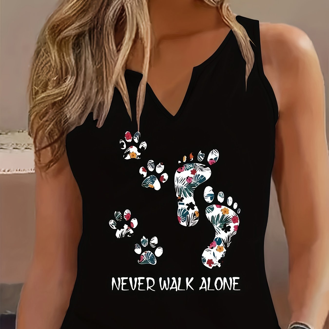 Women's Casual V-Neck Tank Top by Manufacturer Brand