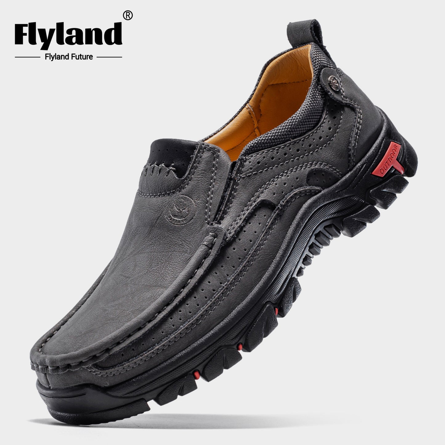 FLYLAND Mens Original Handmade Casual Leather Loafers