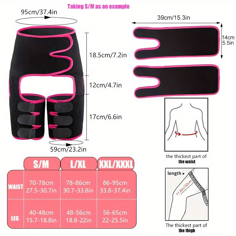 4-in-1 Neoprene Trainer Sweat Belt for Fitness
