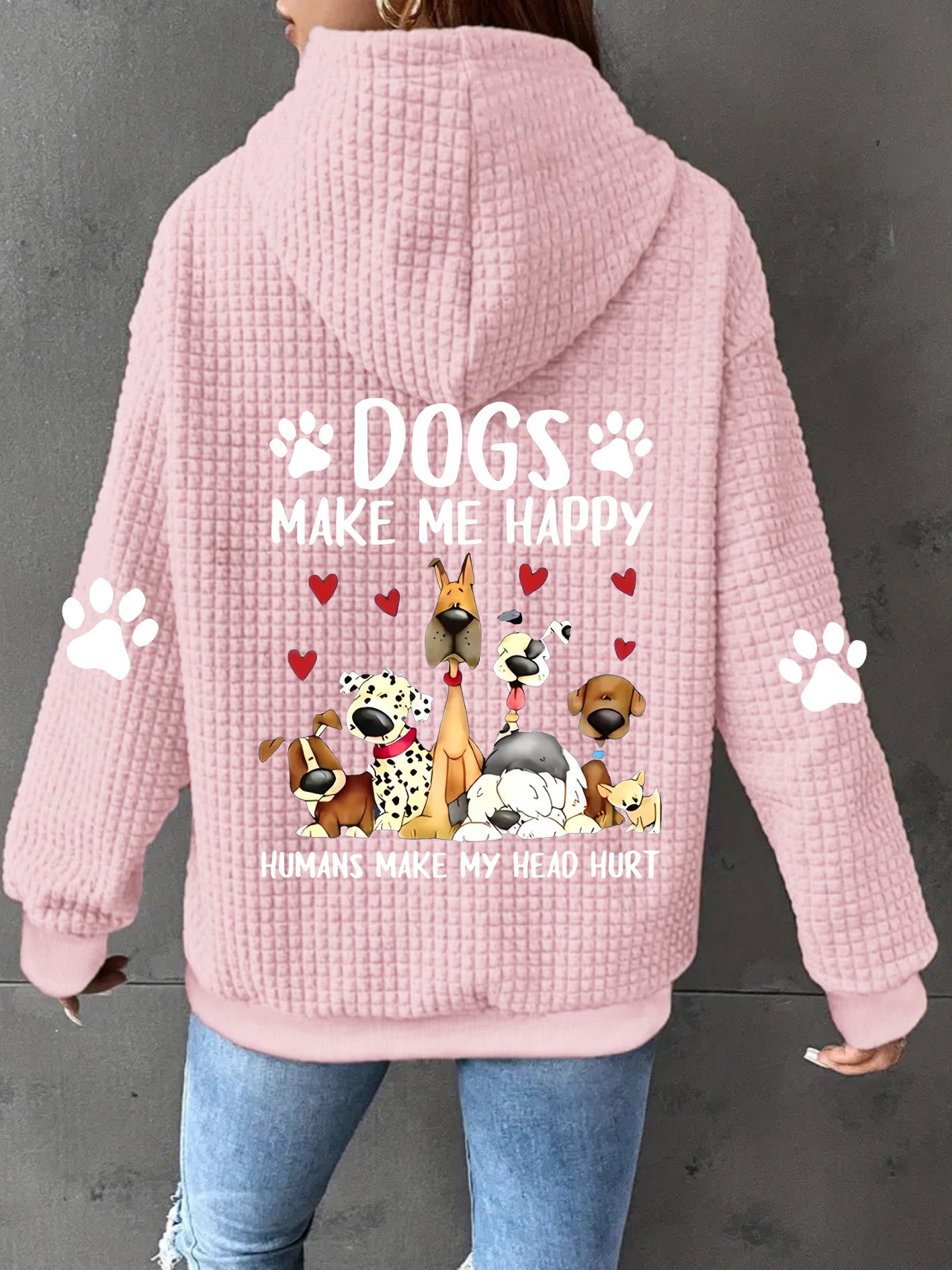 Polyester Dog Hoodie Zipper Hooded Sweatshirt Dog Lovers