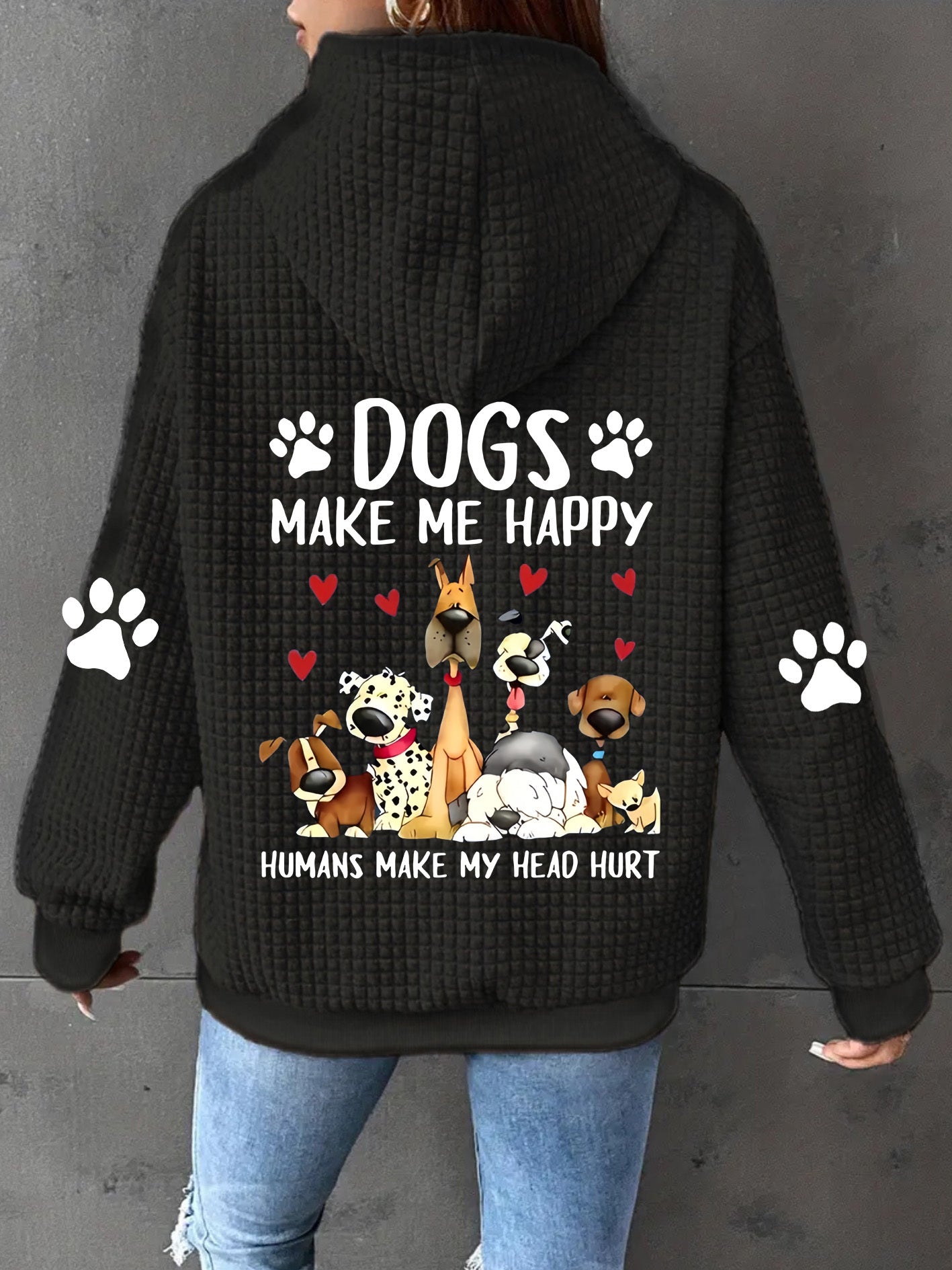 Polyester Dog Hoodie Zipper Hooded Sweatshirt Dog Lovers