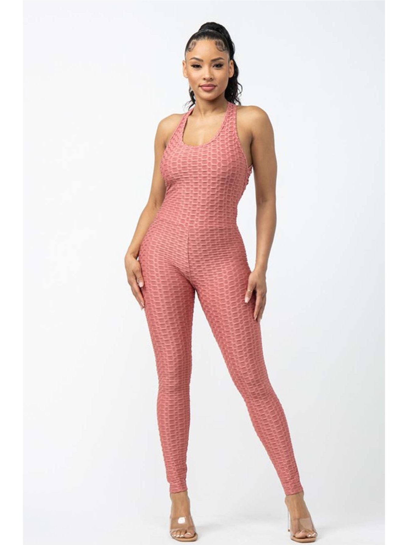 Women's Textured Scrunch Jumpsuit Set by Brand Name
