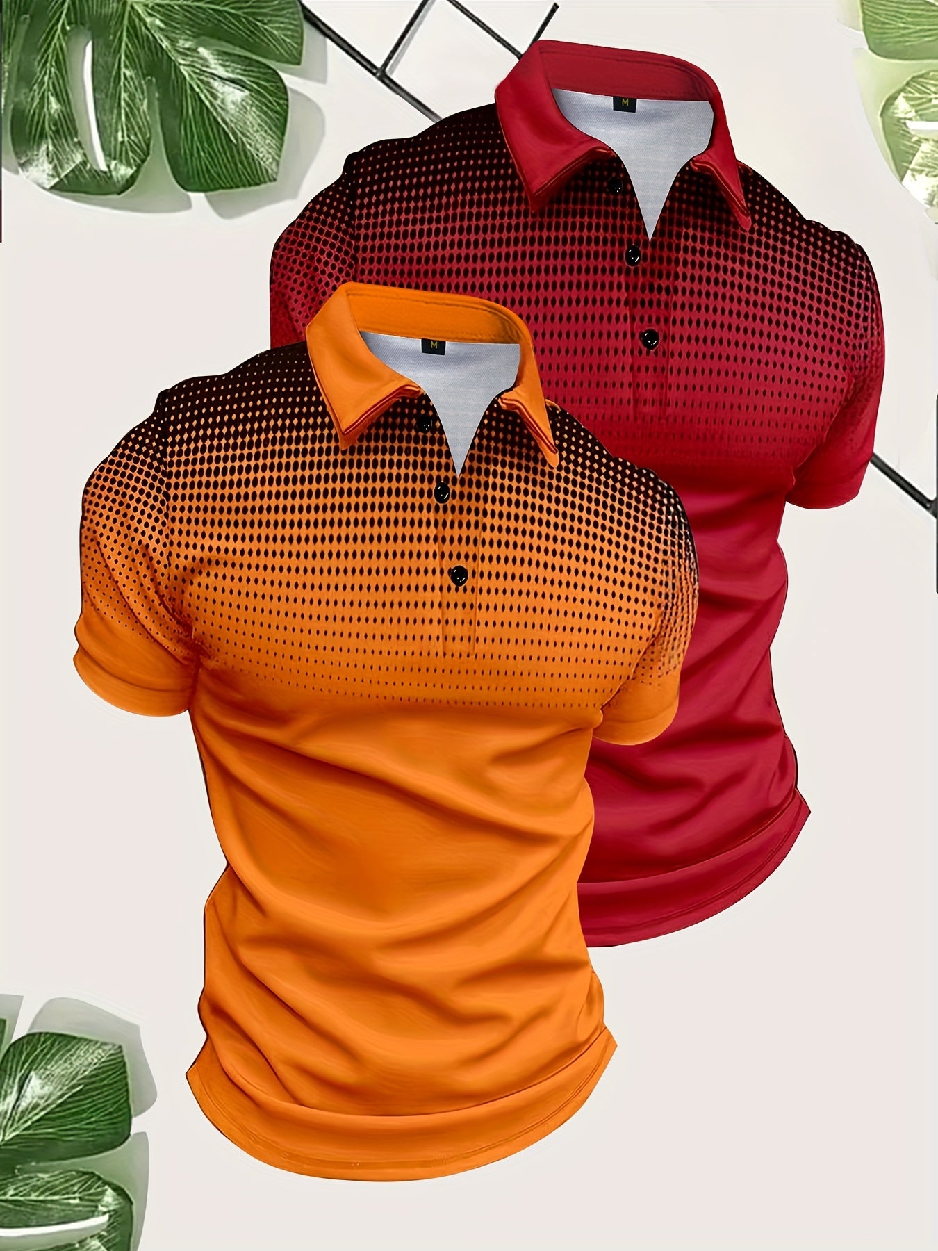 Whiskers Workouts And Wears Mens Lapel Gradient Golf Shirt