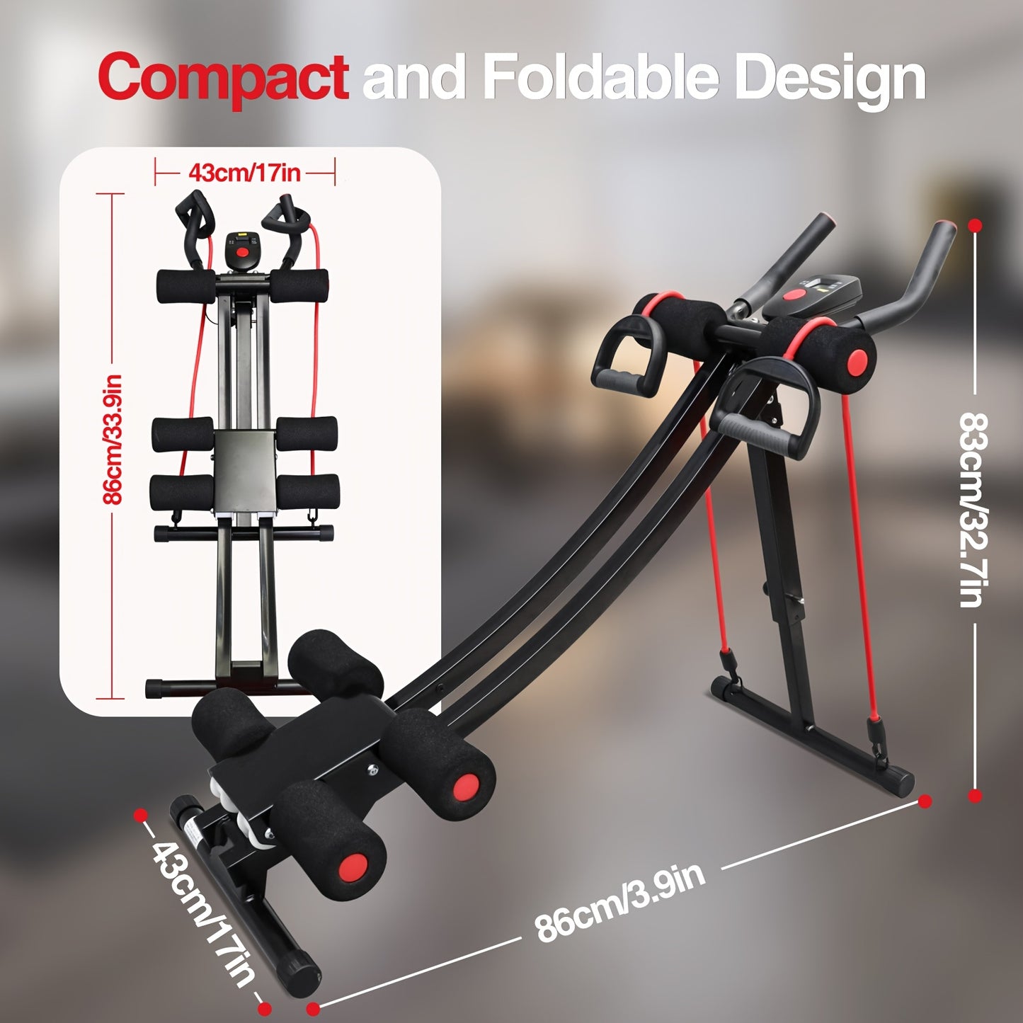 Single Track Fitness Ab Machine with Adjustable Height