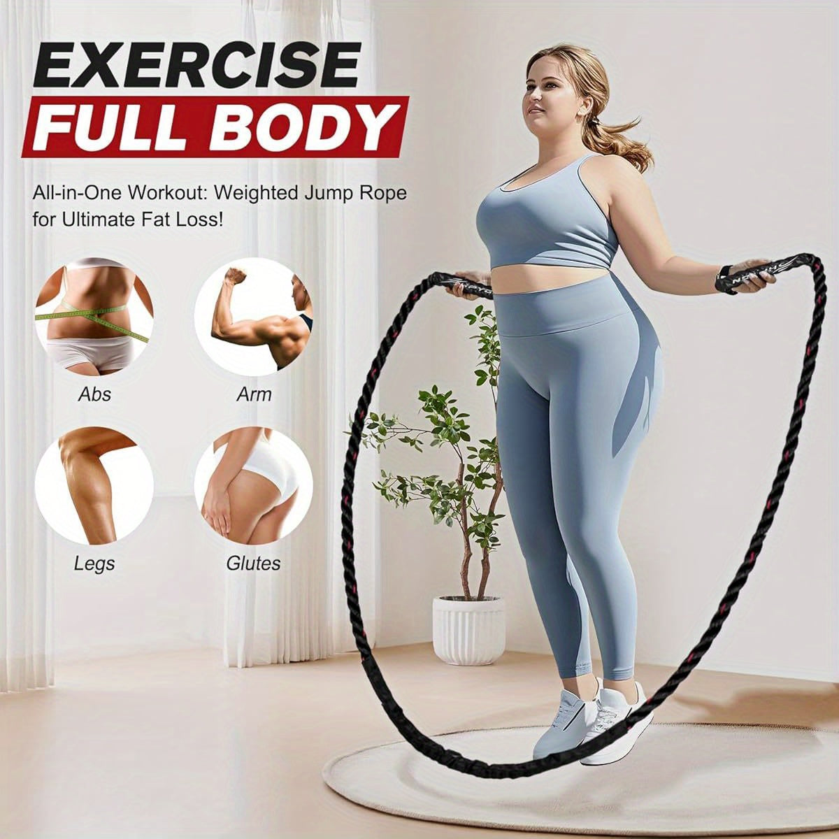 Weighted Jump Rope by Manufacturer for Strength Training