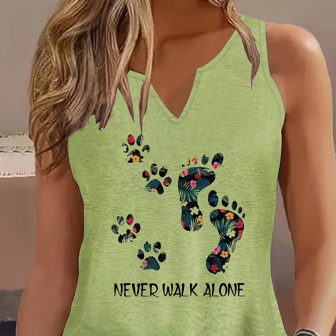 Women's Casual V-Neck Tank Top by Manufacturer Brand