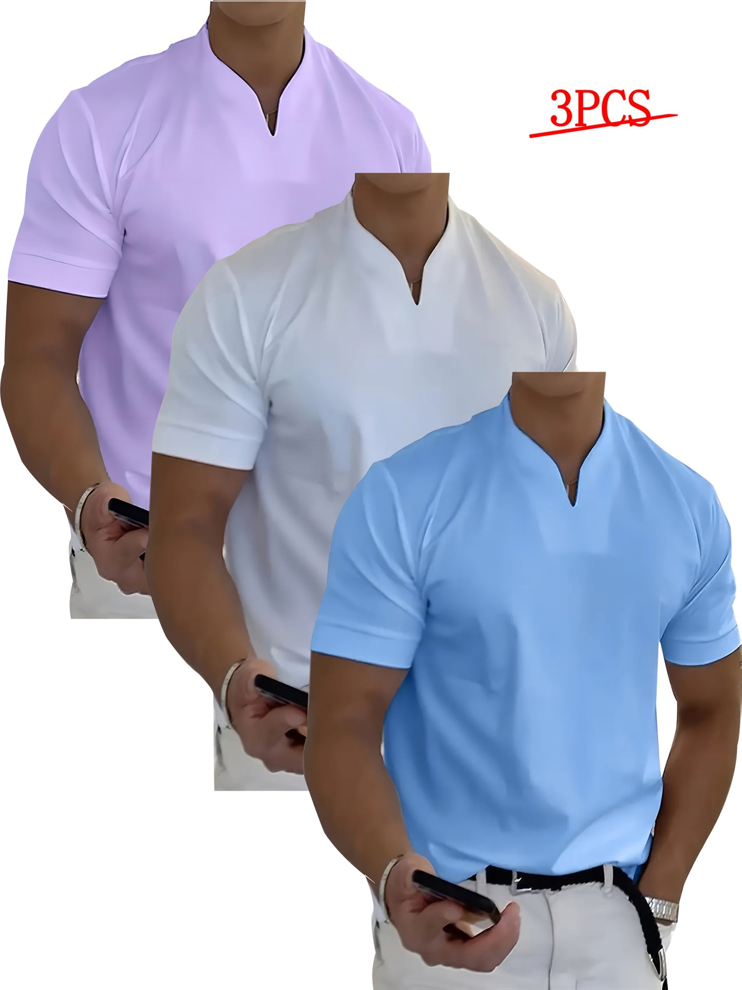 Summer Sports Tees Men Lightweight Short Sleeve Tops