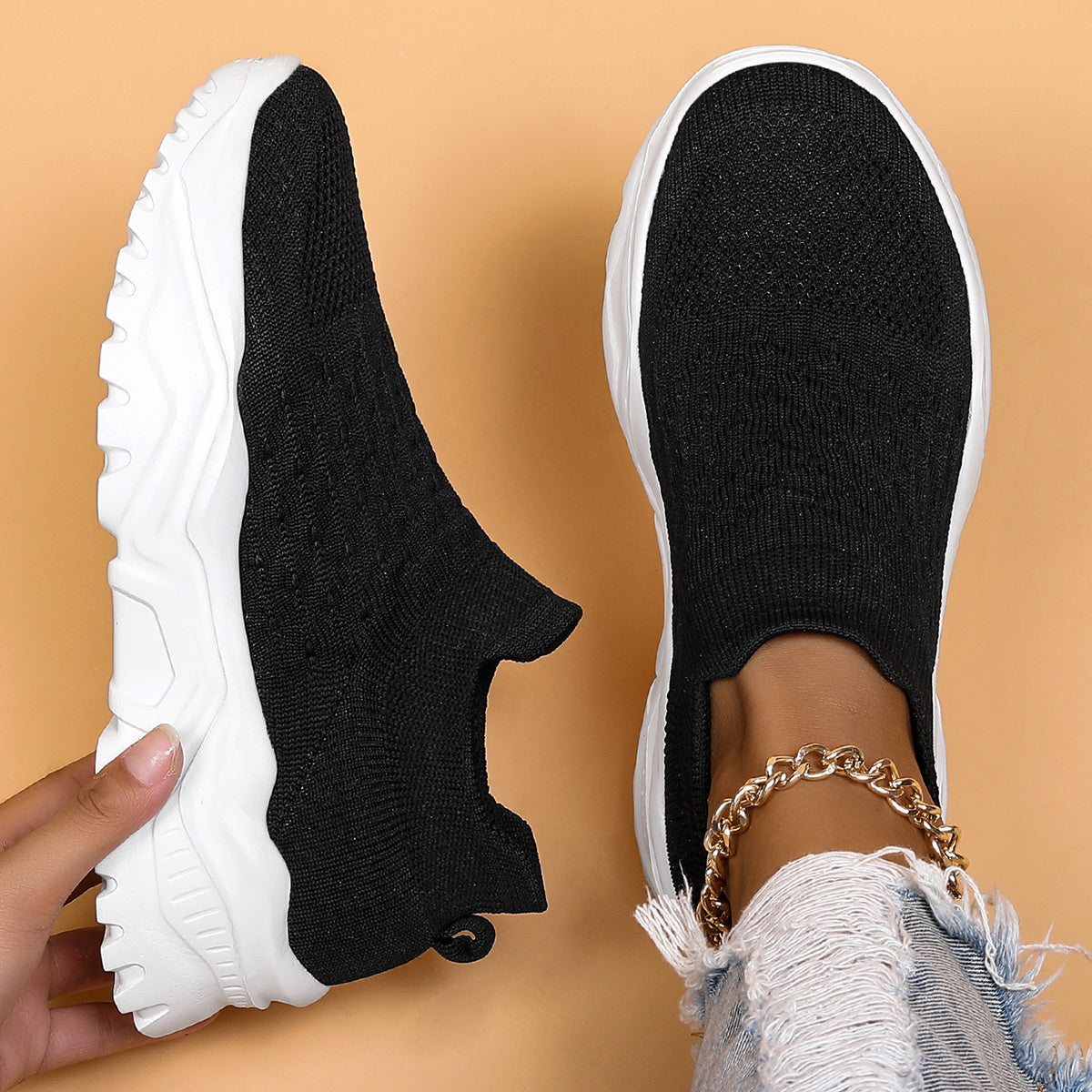 Whiskers, Workouts & Wears Breathable Slip-On Sneakers EVA