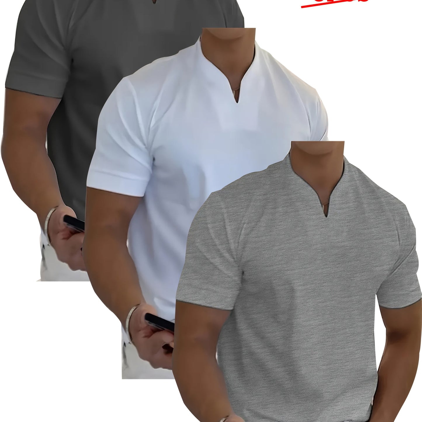 Summer Sports Tees Men Lightweight Short Sleeve Tops