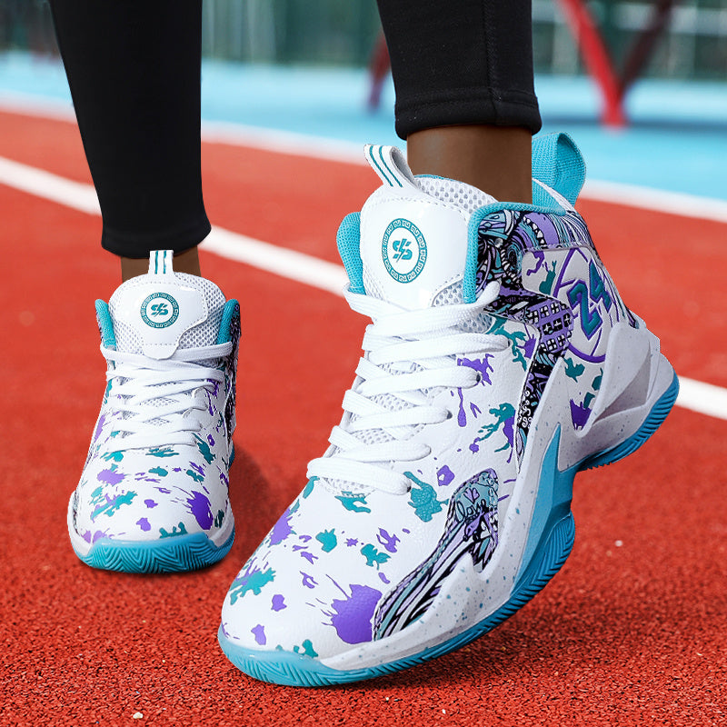 Whiskers Graffiti Basketball Sneakers Women Lightweight