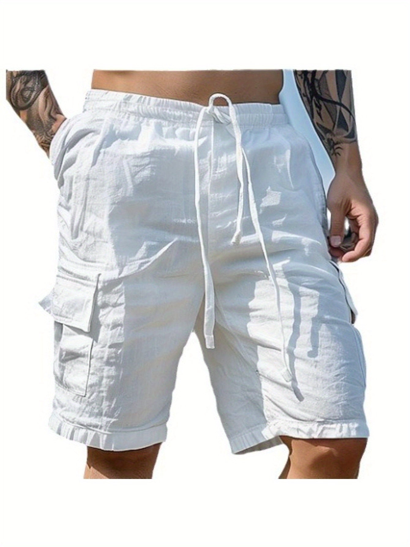 Men's Lightweight Cotton Beach Casual Shorts by Brand