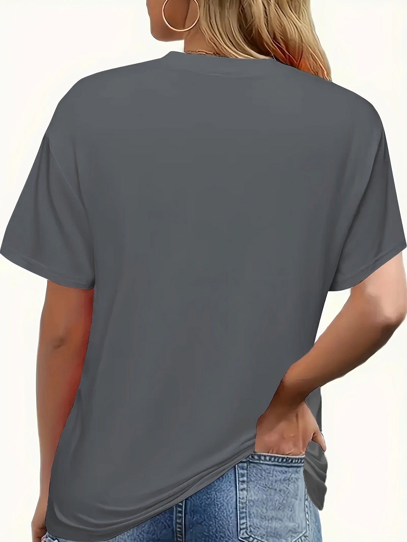 Playful Dog Print Relaxed Fit T Shirt For Women Casual
