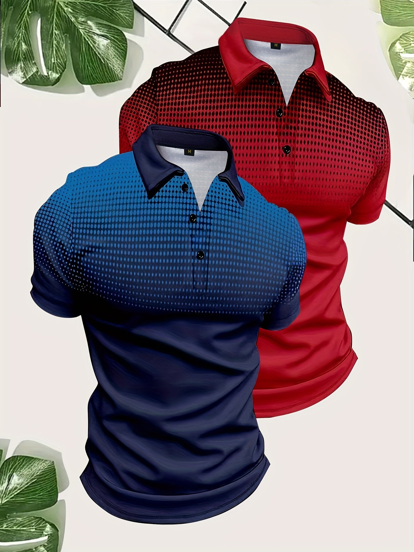 Whiskers Workouts And Wears Mens Lapel Gradient Golf Shirt