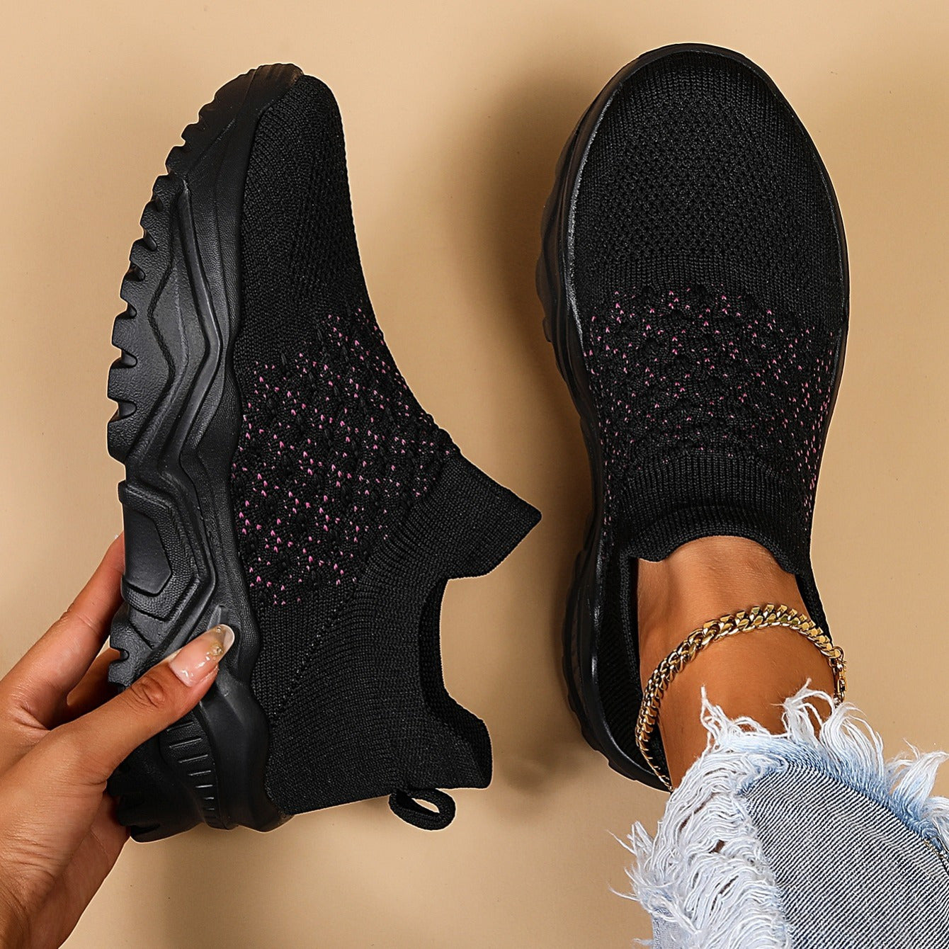Whiskers, Workouts & Wears Breathable Slip-On Sneakers EVA