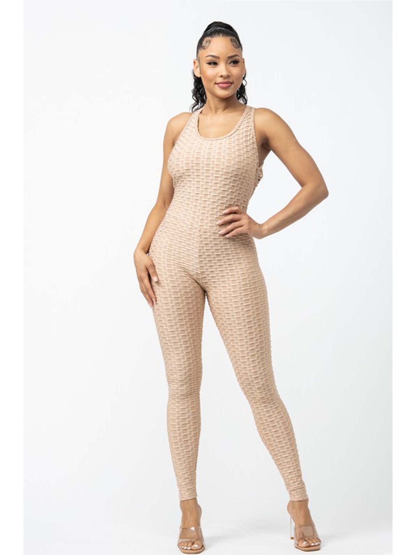 Women's Textured Scrunch Jumpsuit Set by Brand Name