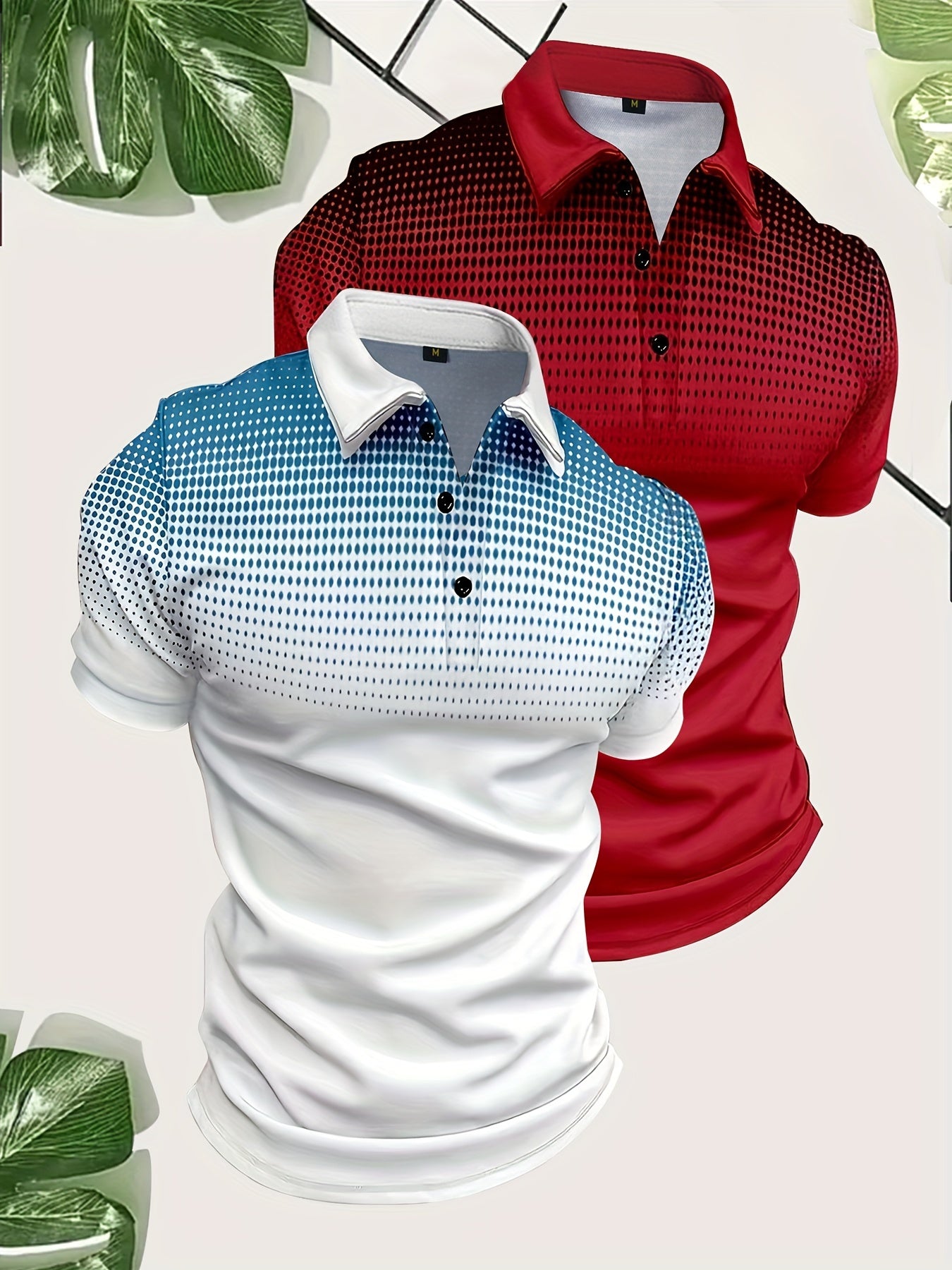 Whiskers Workouts And Wears Mens Lapel Gradient Golf Shirt