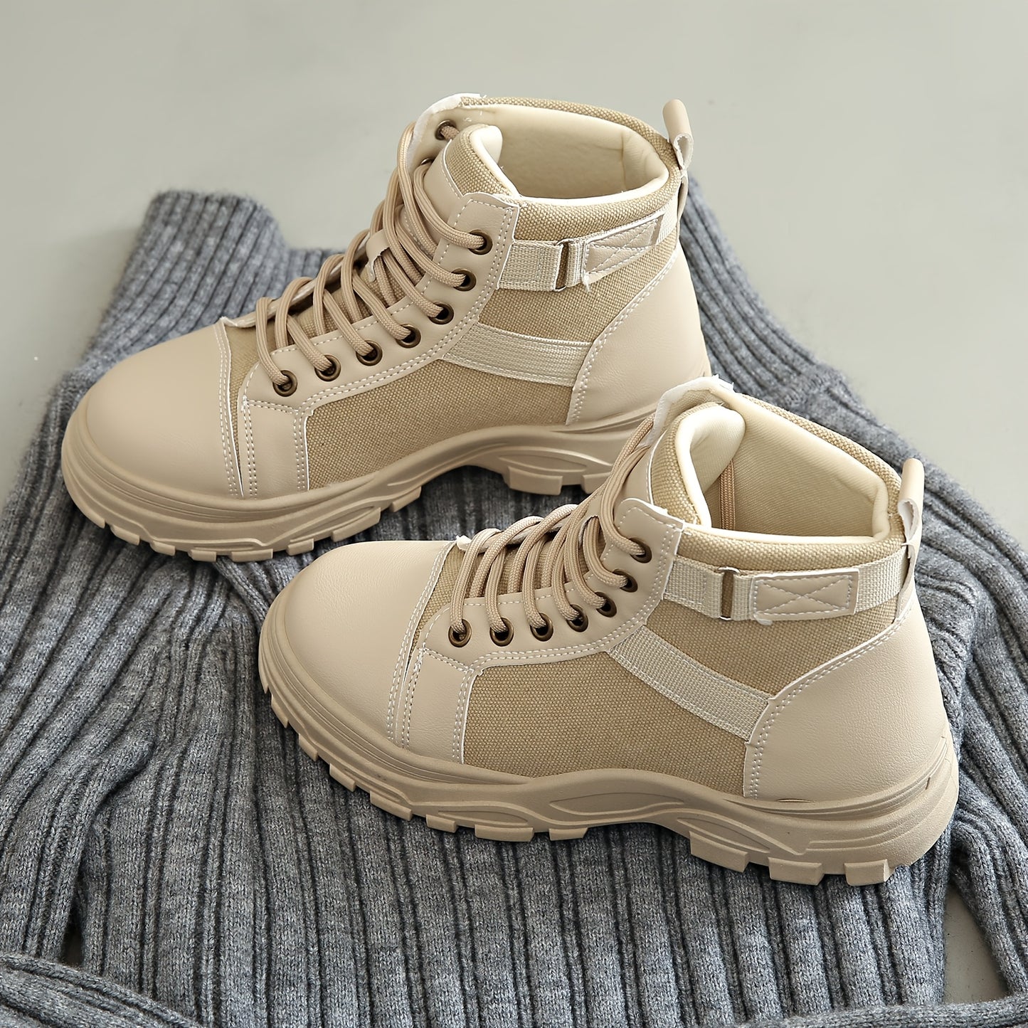 Whiskers Breathable Sneakers Womens Lace Up High Top Casual