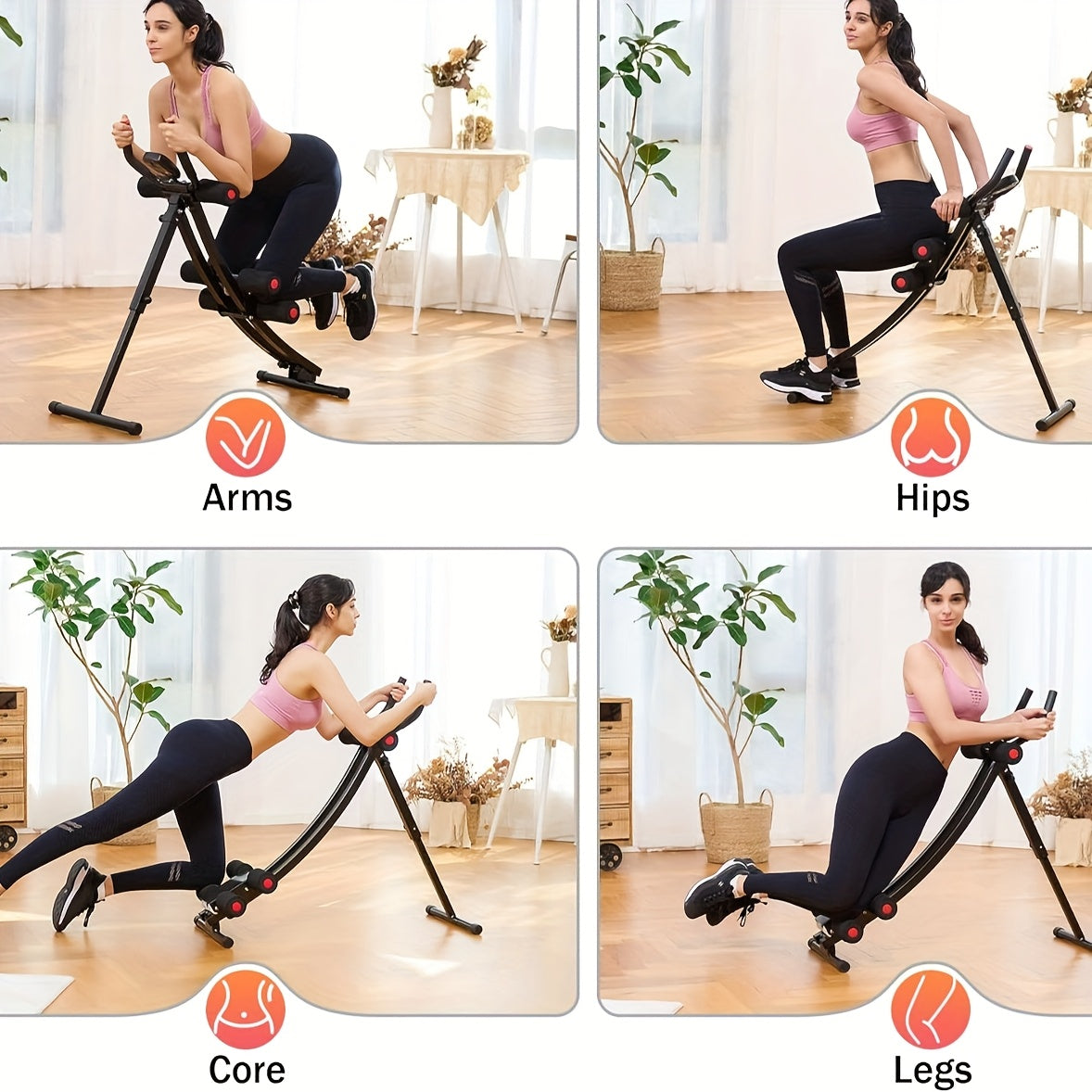 Single Track Fitness Ab Machine with Adjustable Height