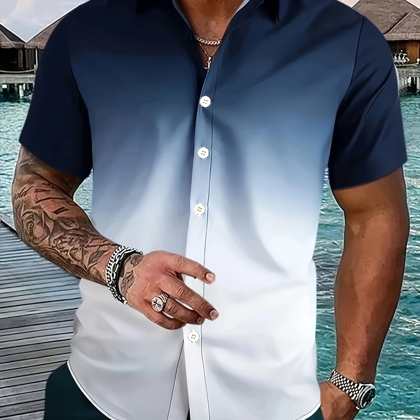 Whiskers Workouts Wears Abstract Print Shirt Casual Men
