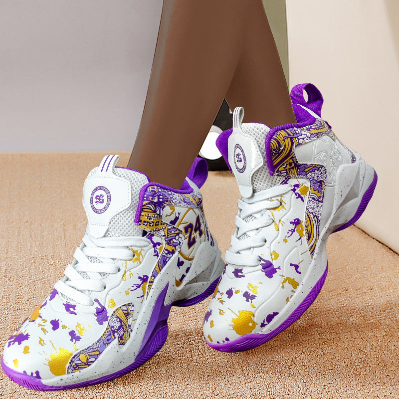 Whiskers Graffiti Basketball Sneakers Women Lightweight