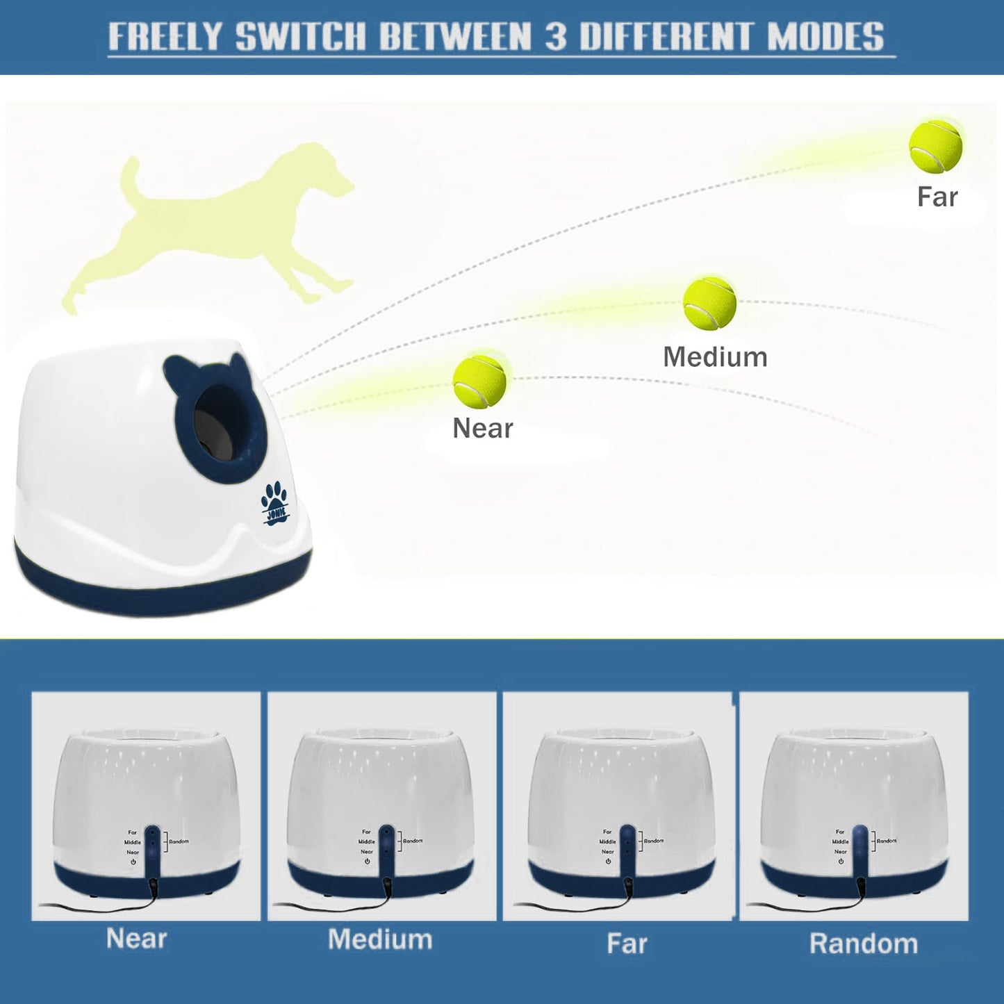 Vivicreate Automatic Dog Ball Launcher Interactive Toy
