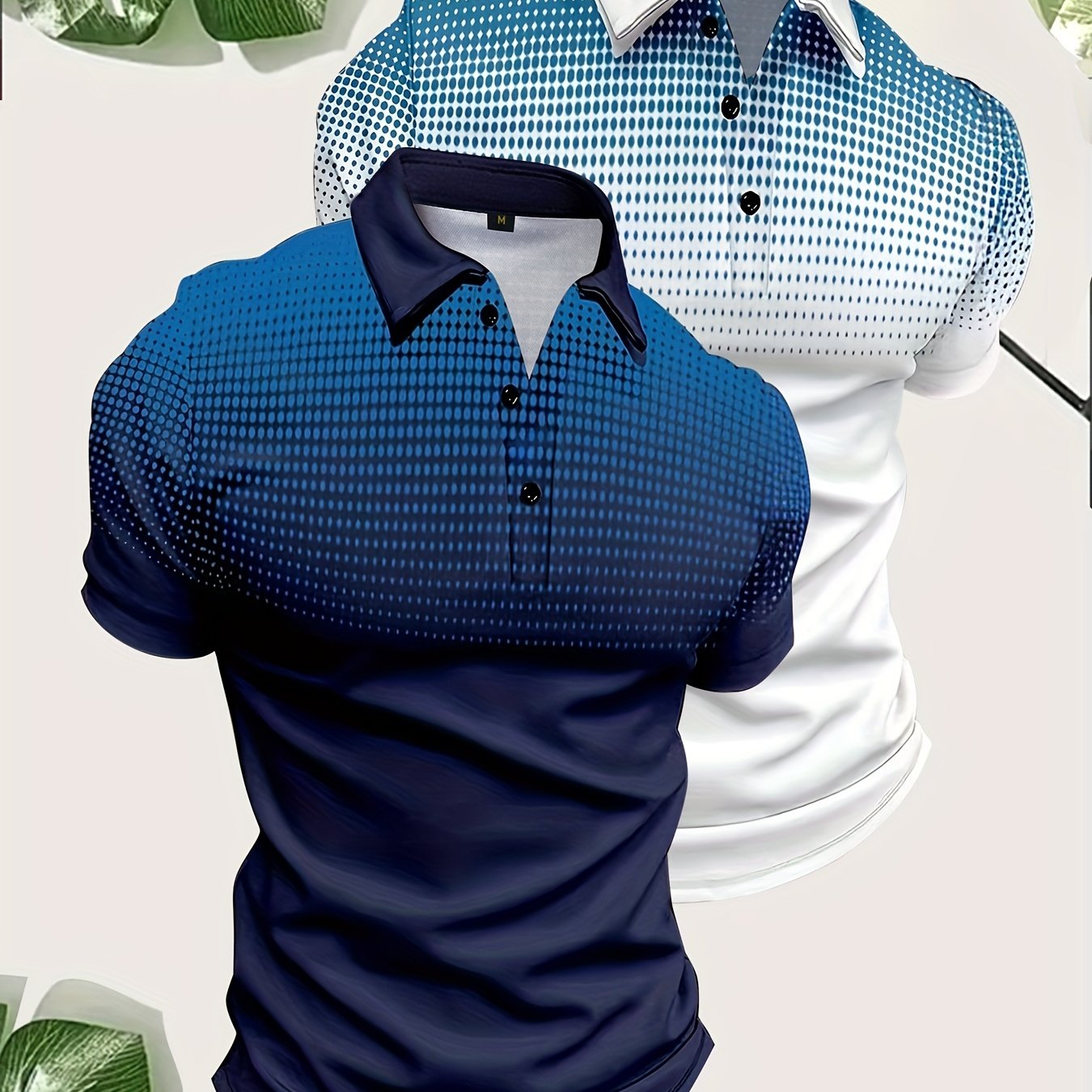 Whiskers Workouts And Wears Mens Lapel Gradient Golf Shirt