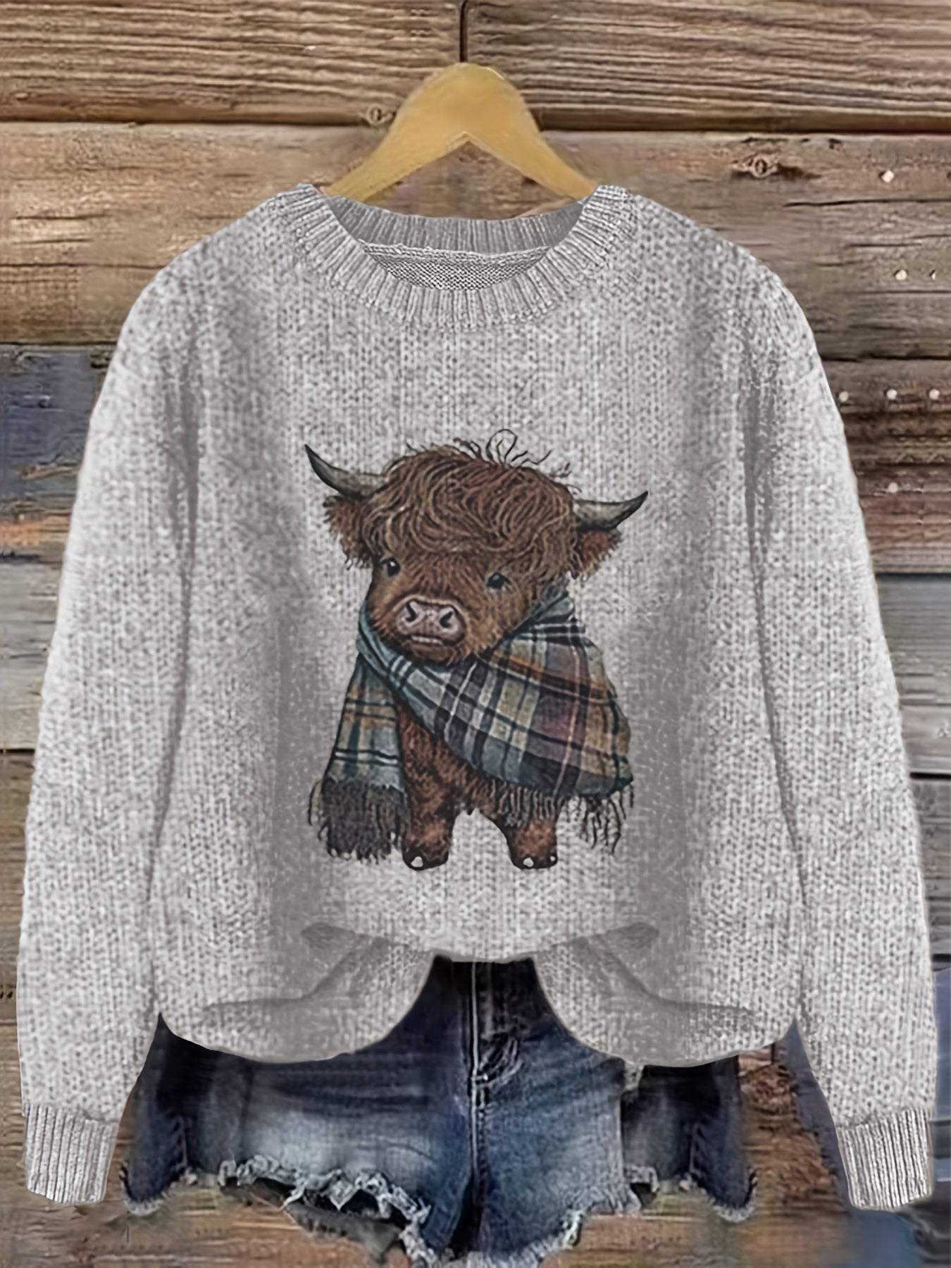 Cozy Color Block Pullover Sweater for Winter Wear Casual