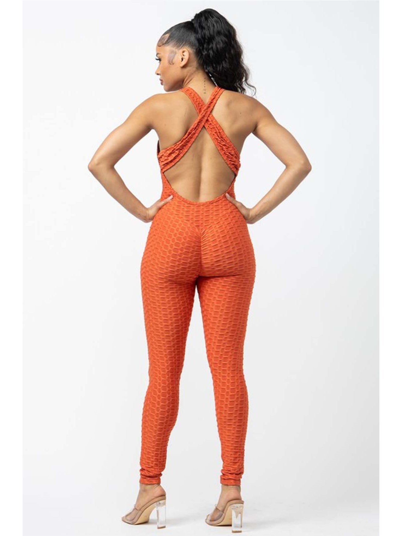 Women's Textured Scrunch Jumpsuit Set by Brand Name