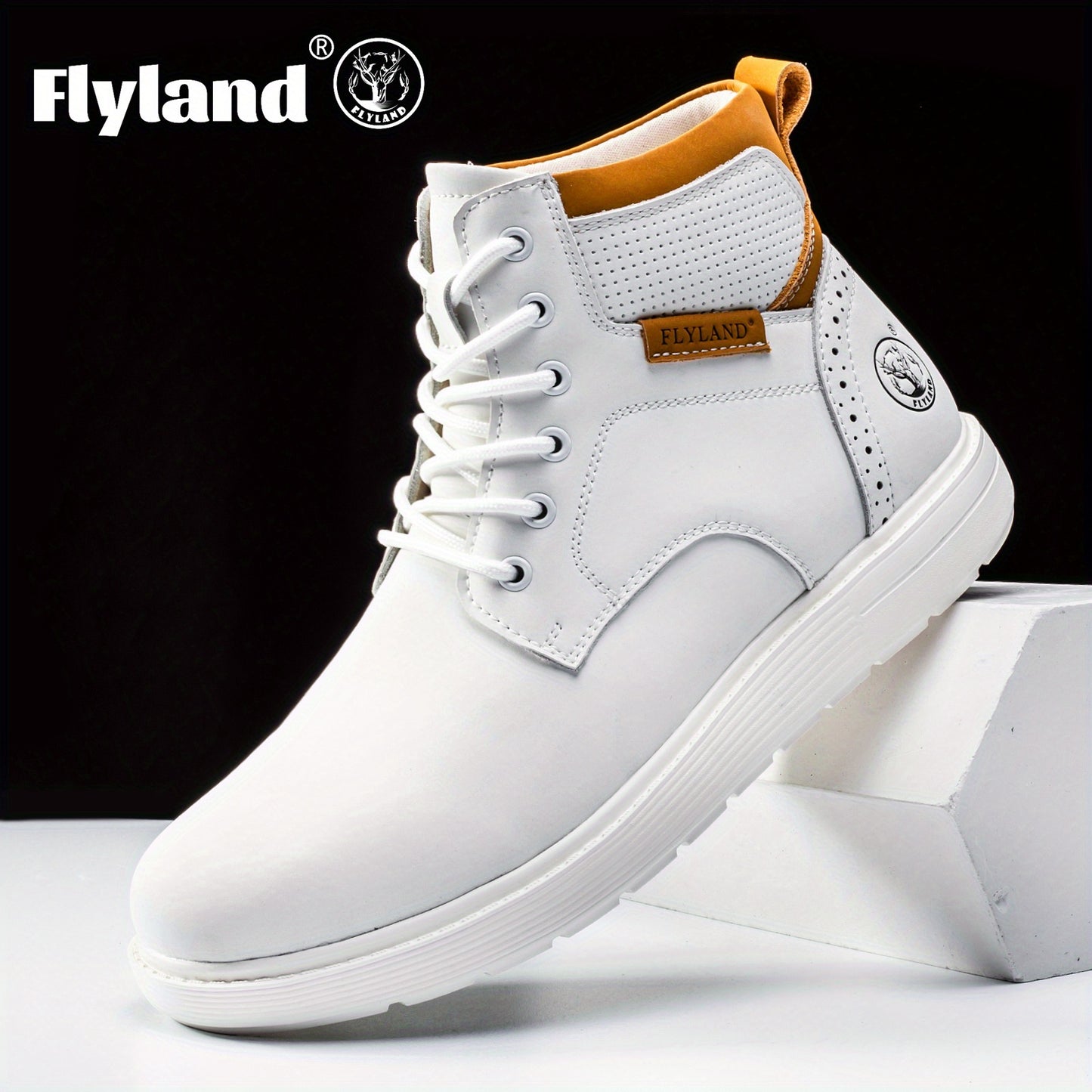 Flyland F2418 Men's Premium Genuine Leather Chukka Boots