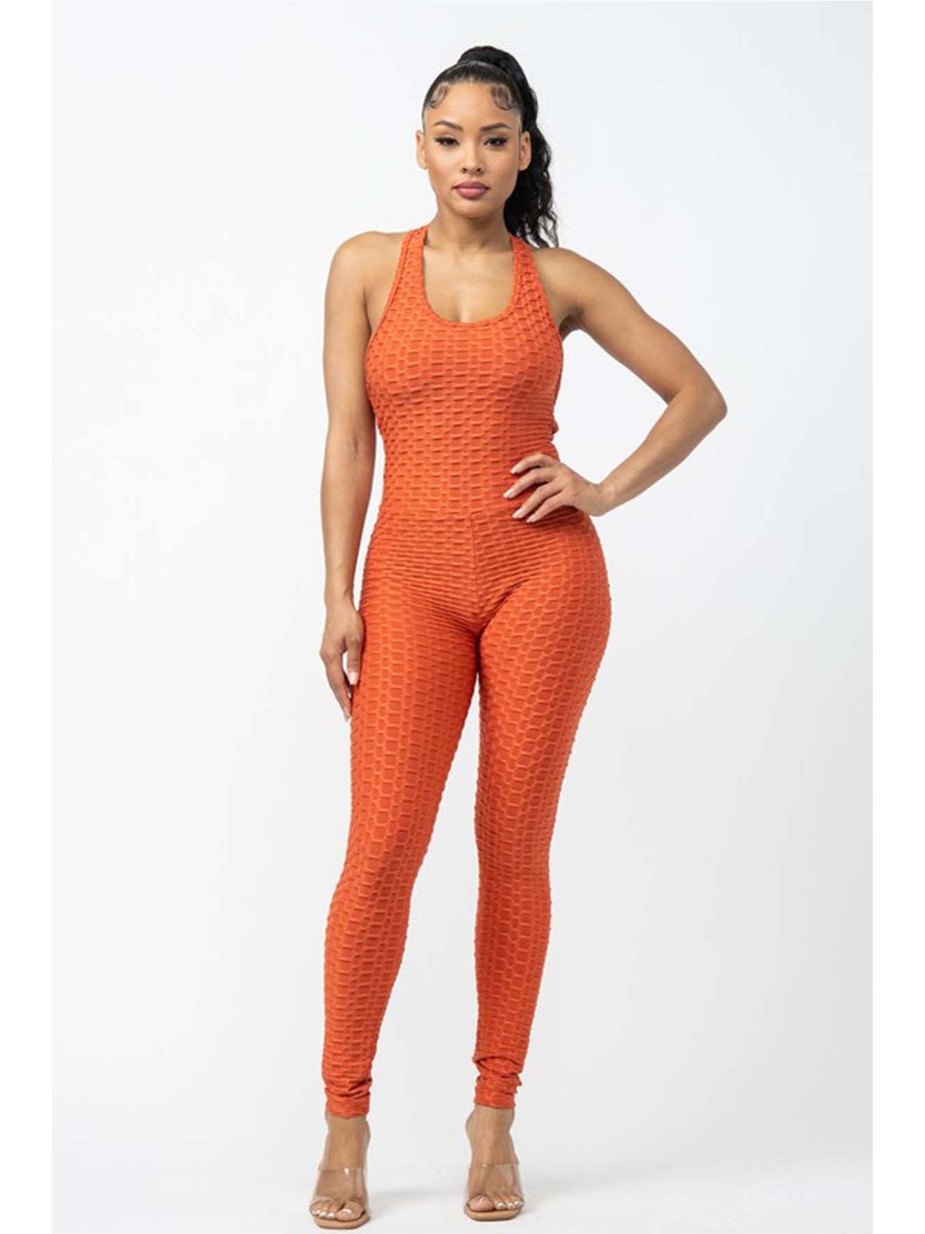 Women's Textured Scrunch Jumpsuit Set by Brand Name