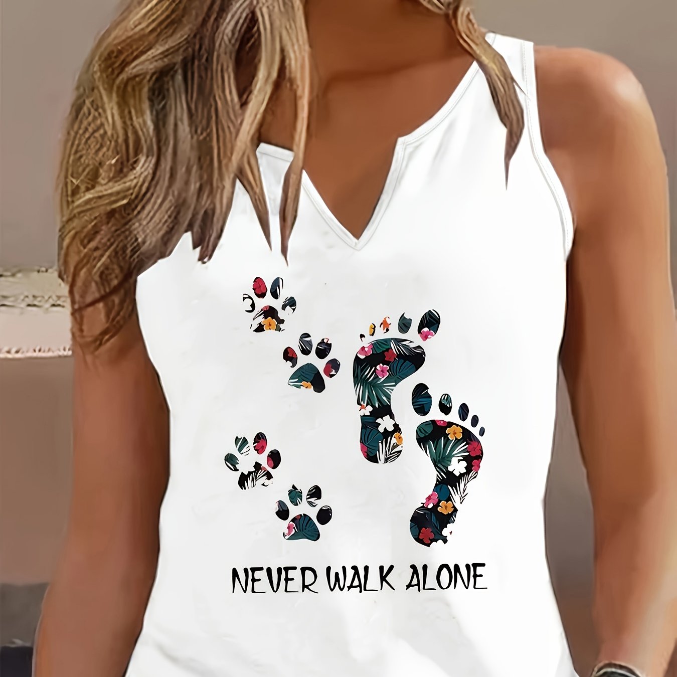 Women's Casual V-Neck Tank Top by Manufacturer Brand
