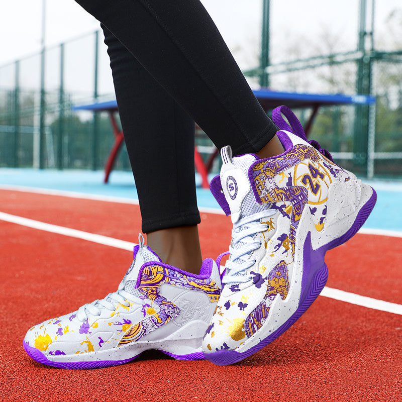 Whiskers Graffiti Basketball Sneakers Women Lightweight