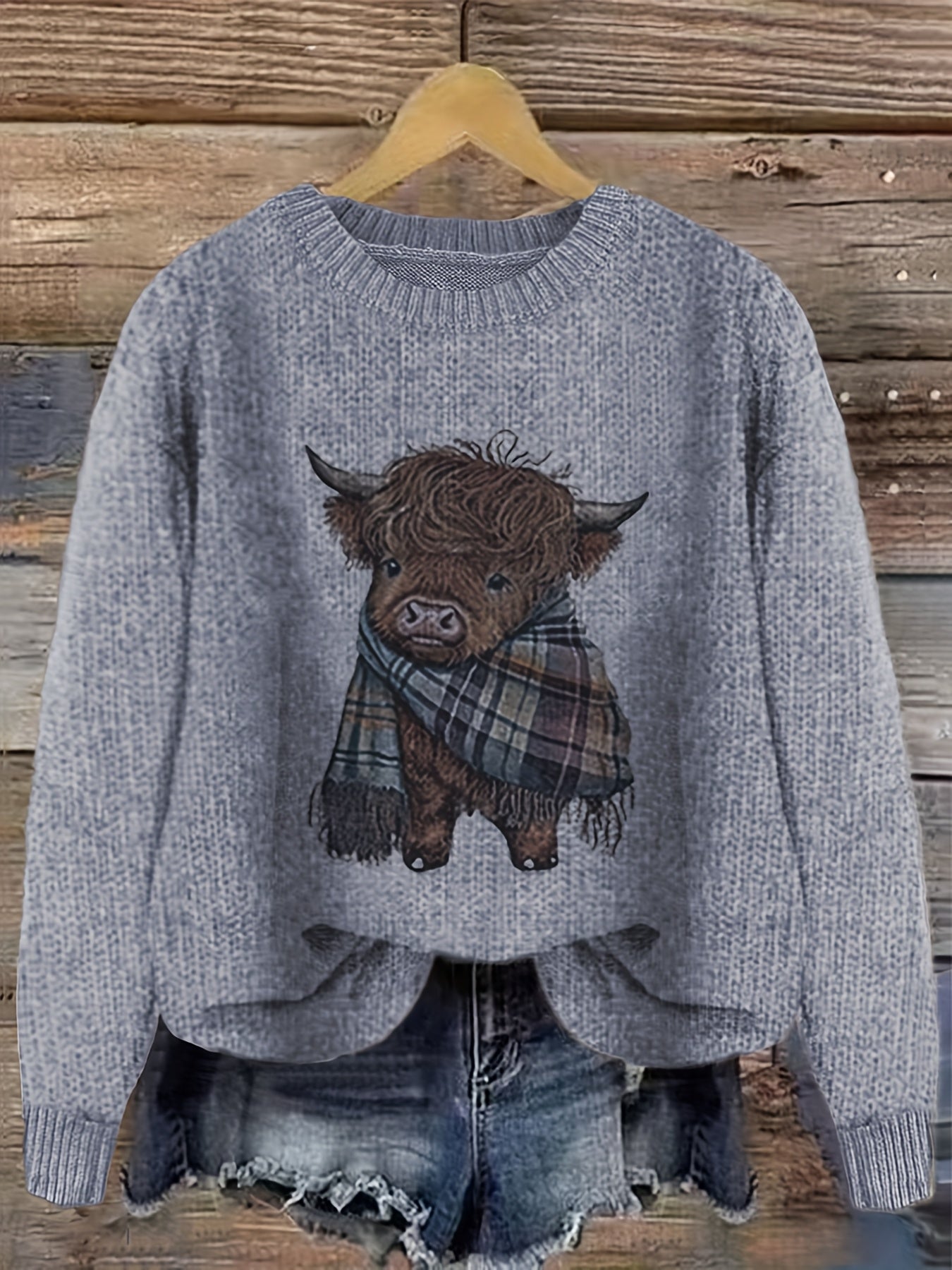 Cozy Color Block Pullover Sweater for Winter Wear Casual