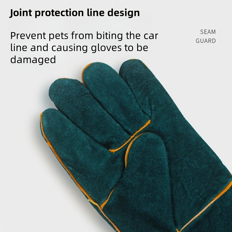 Pet Grooming Gloves Bite Scratch Resistant For Dogs Cats