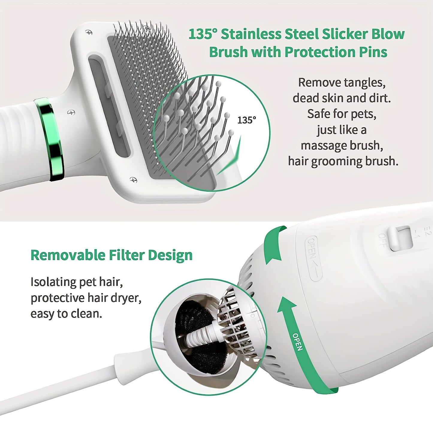 LIVEKEY Pet Grooming Dryer With Adjustable Temperature