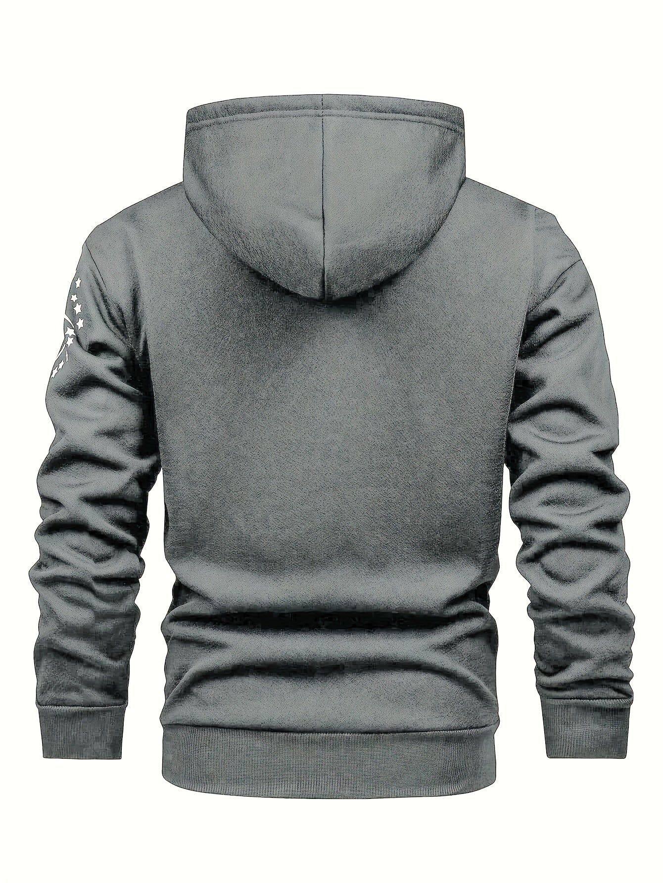 Men's Casual Print Fleece Jacket by Whiskers Workouts Wears