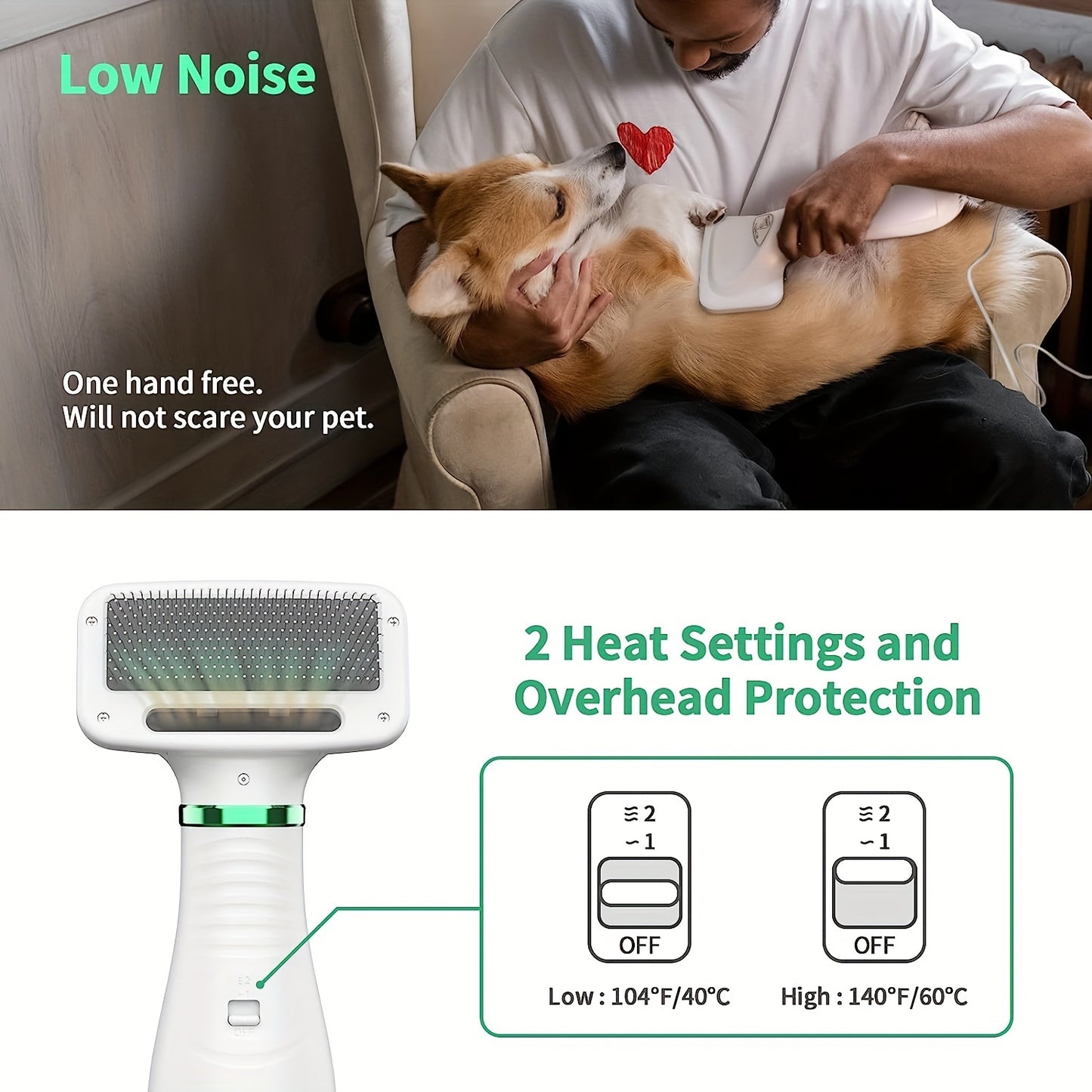 LIVEKEY Pet Grooming Dryer With Adjustable Temperature