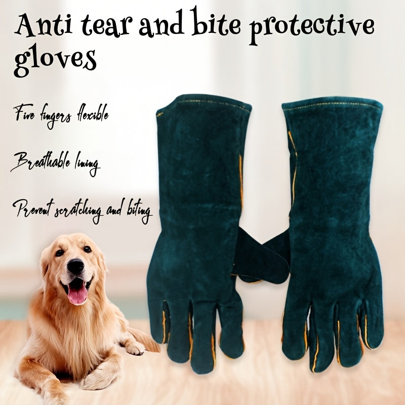 Pet Grooming Gloves Bite Scratch Resistant For Dogs Cats