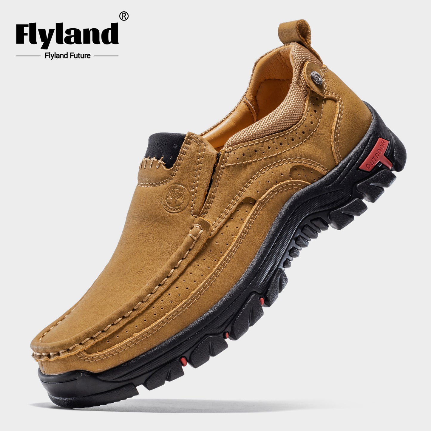 FLYLAND Mens Original Handmade Casual Leather Loafers